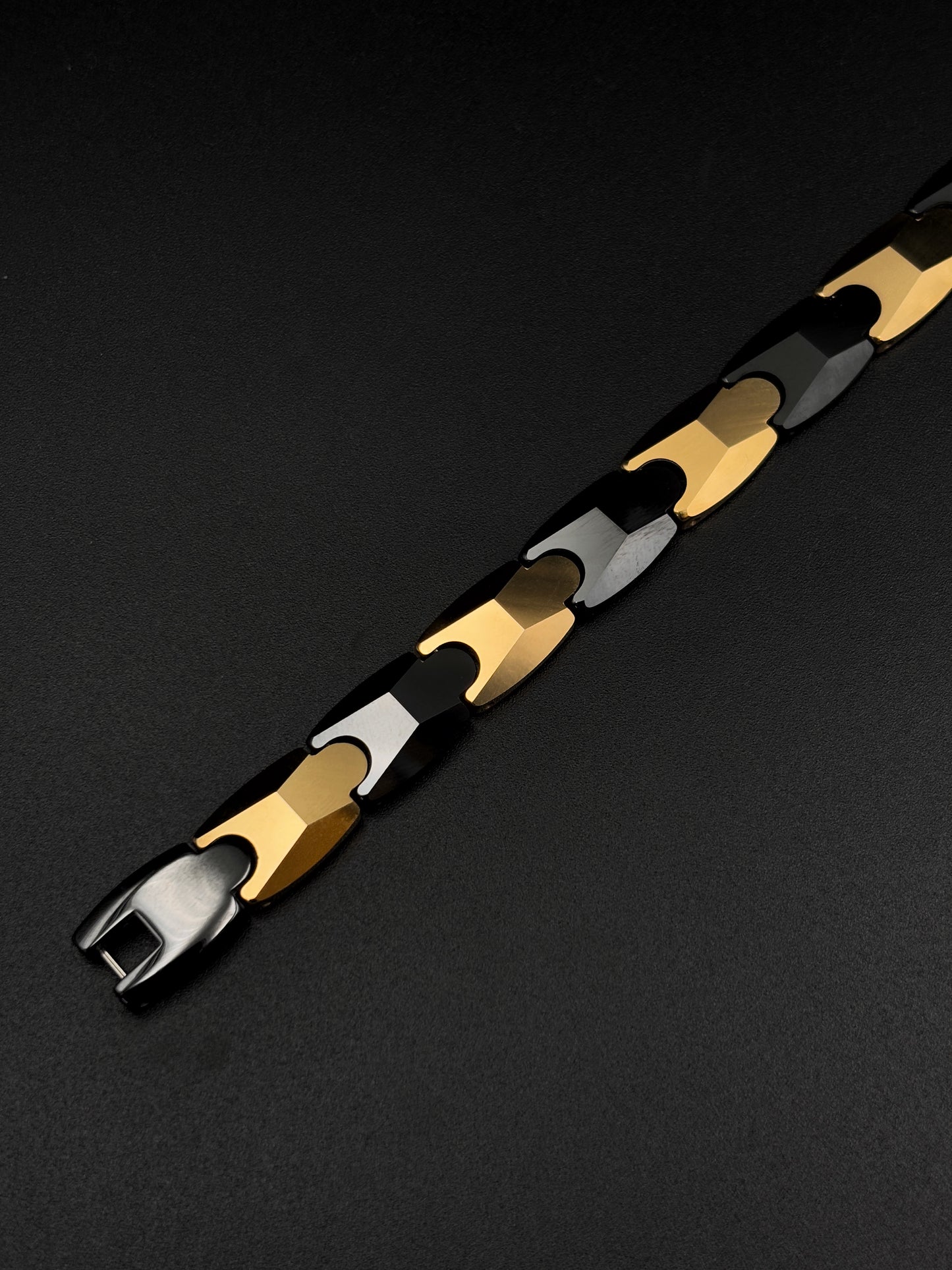 Dual Tone Black and Gold Ceramic Bracelets