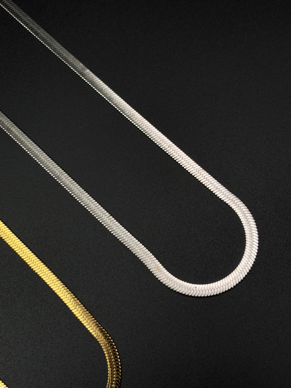 Flat Snake Chain Silver