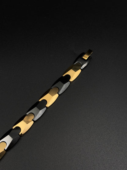 Dual Tone Black and Gold Ceramic Bracelets