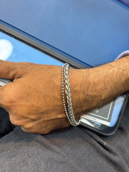 Fusion Wheat + Ball Chain Bracelet