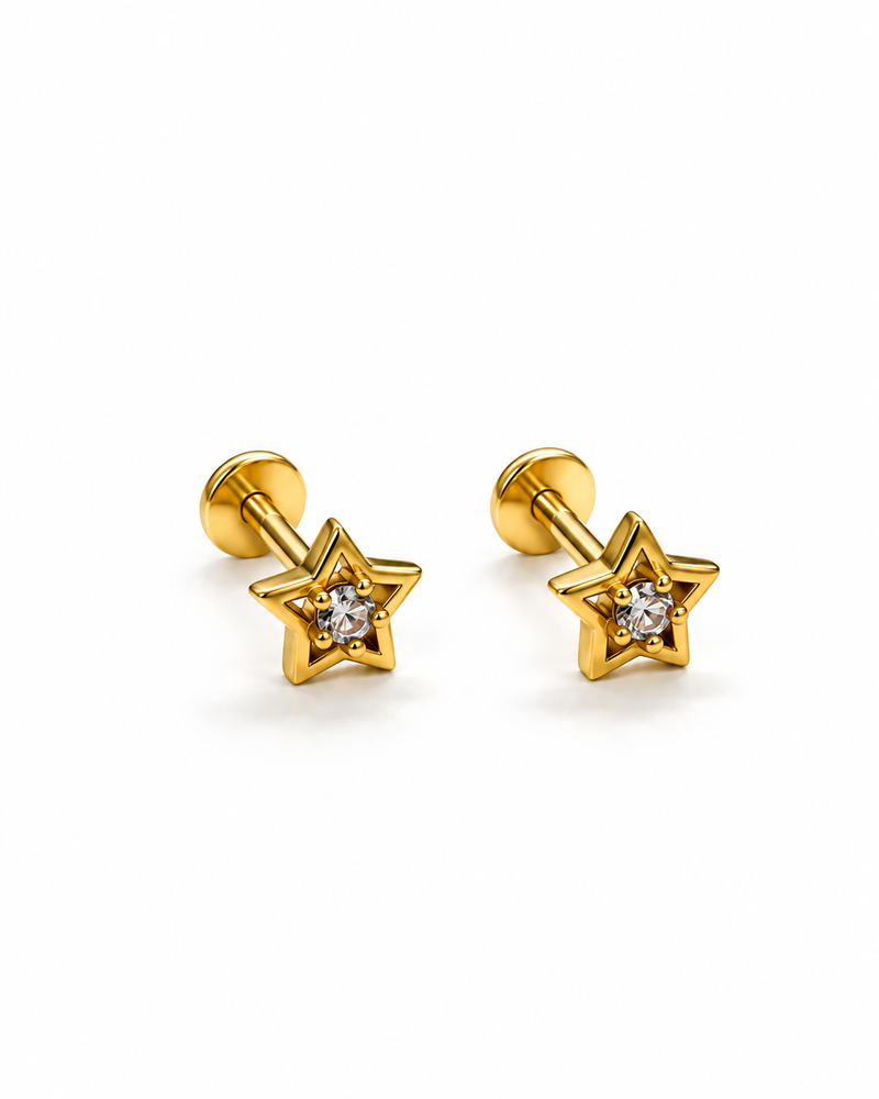 SuperStar - Gold 5 mm studs