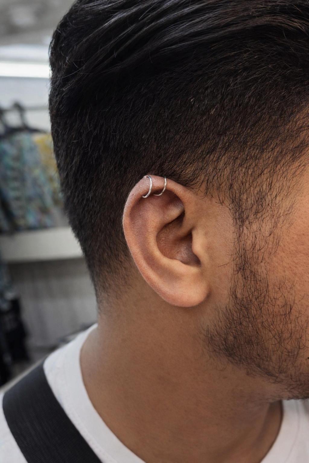 Spiral Hoops / 2 in 1 - Nose Ring / Earing