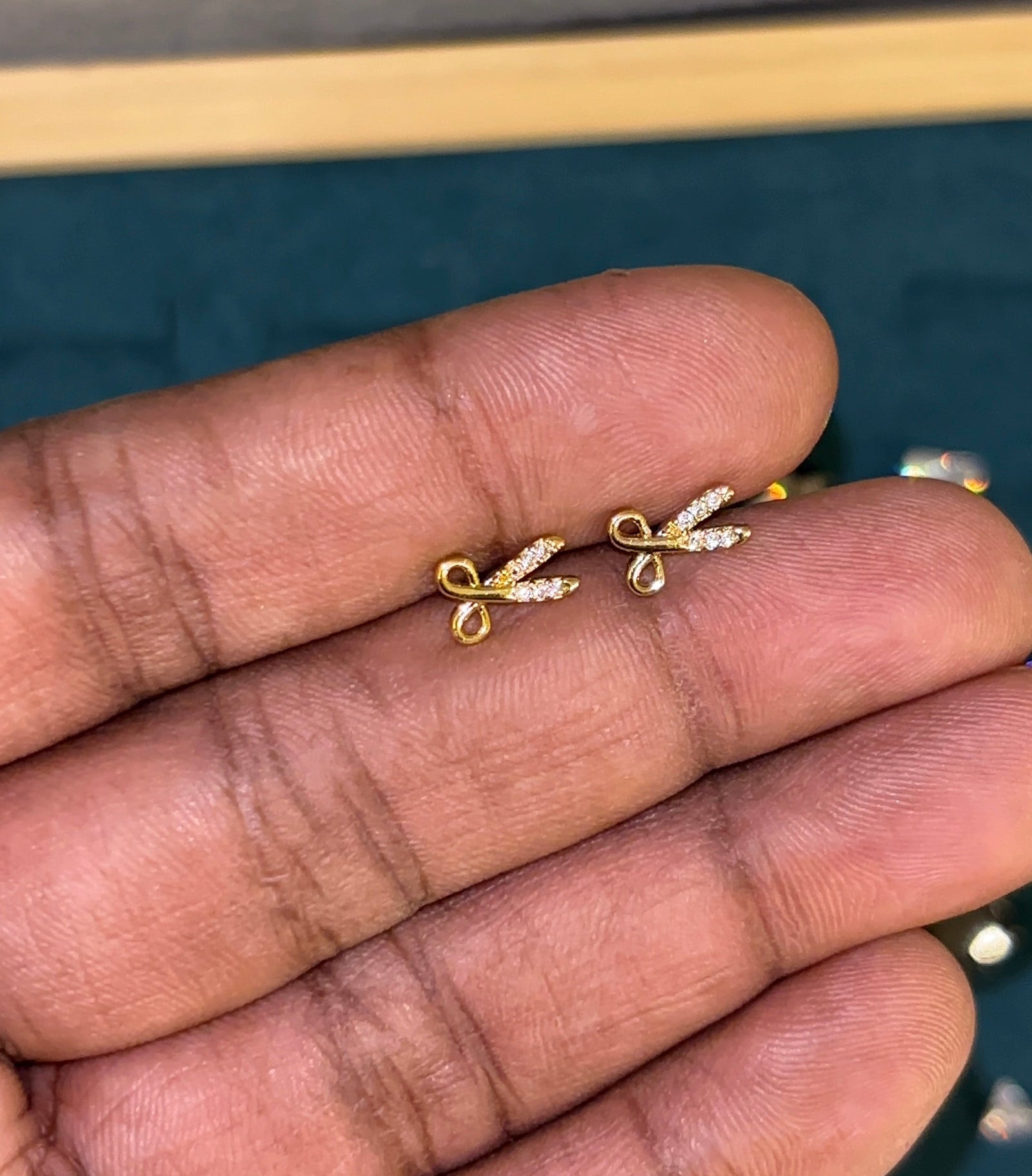 Designer - Scissors Studs for Men