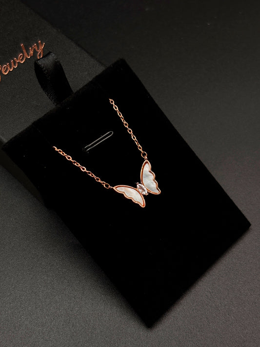 Rosegold Butterfly Necklace - Vrp Fashions 