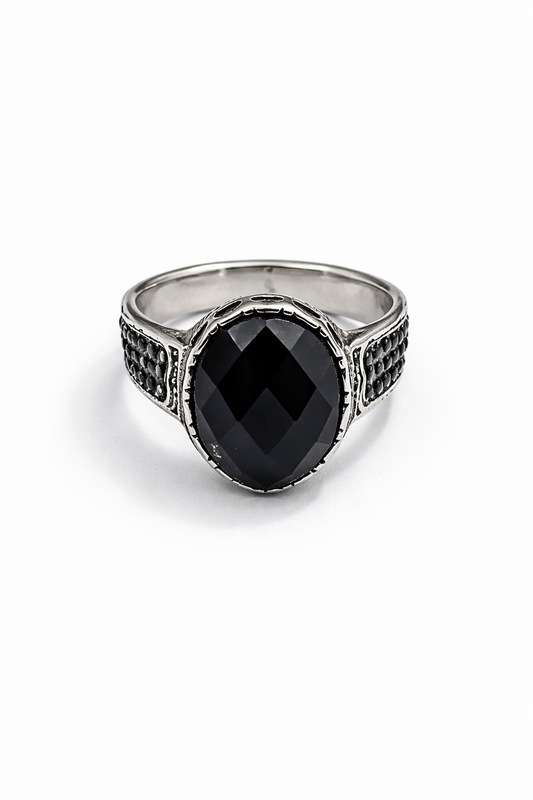 Black Monarch Signet - Round Ring