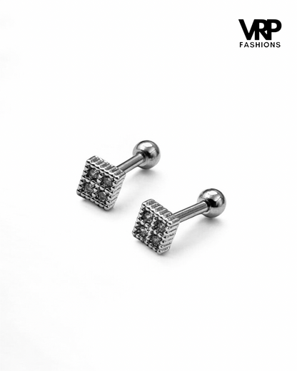 Minimal Square Stud Earings