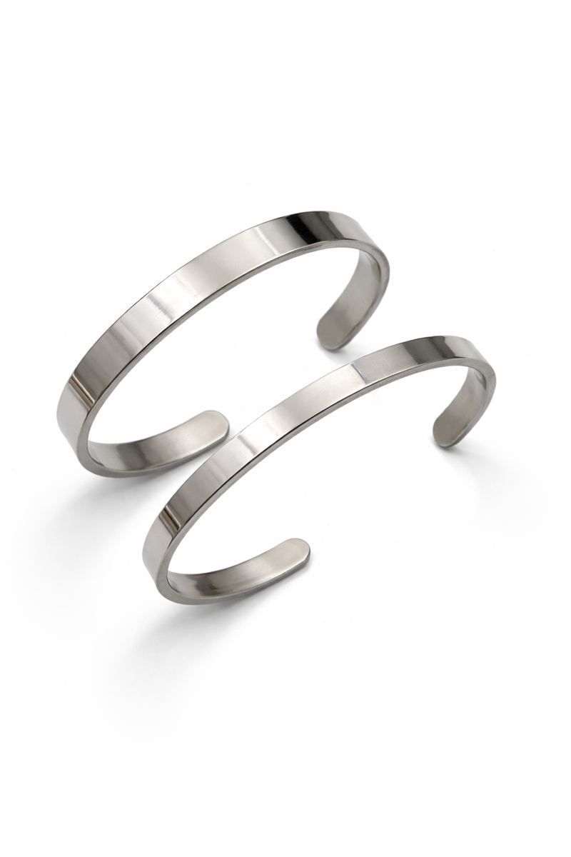 Minimalist Classic Silver Cuffs