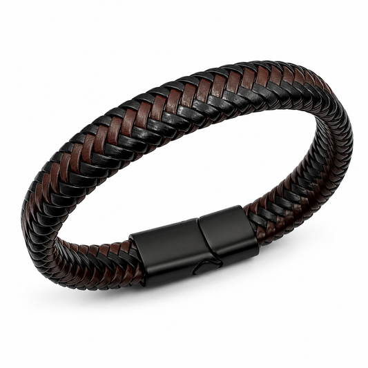 Brown-Classic Pu Leather Bracelet