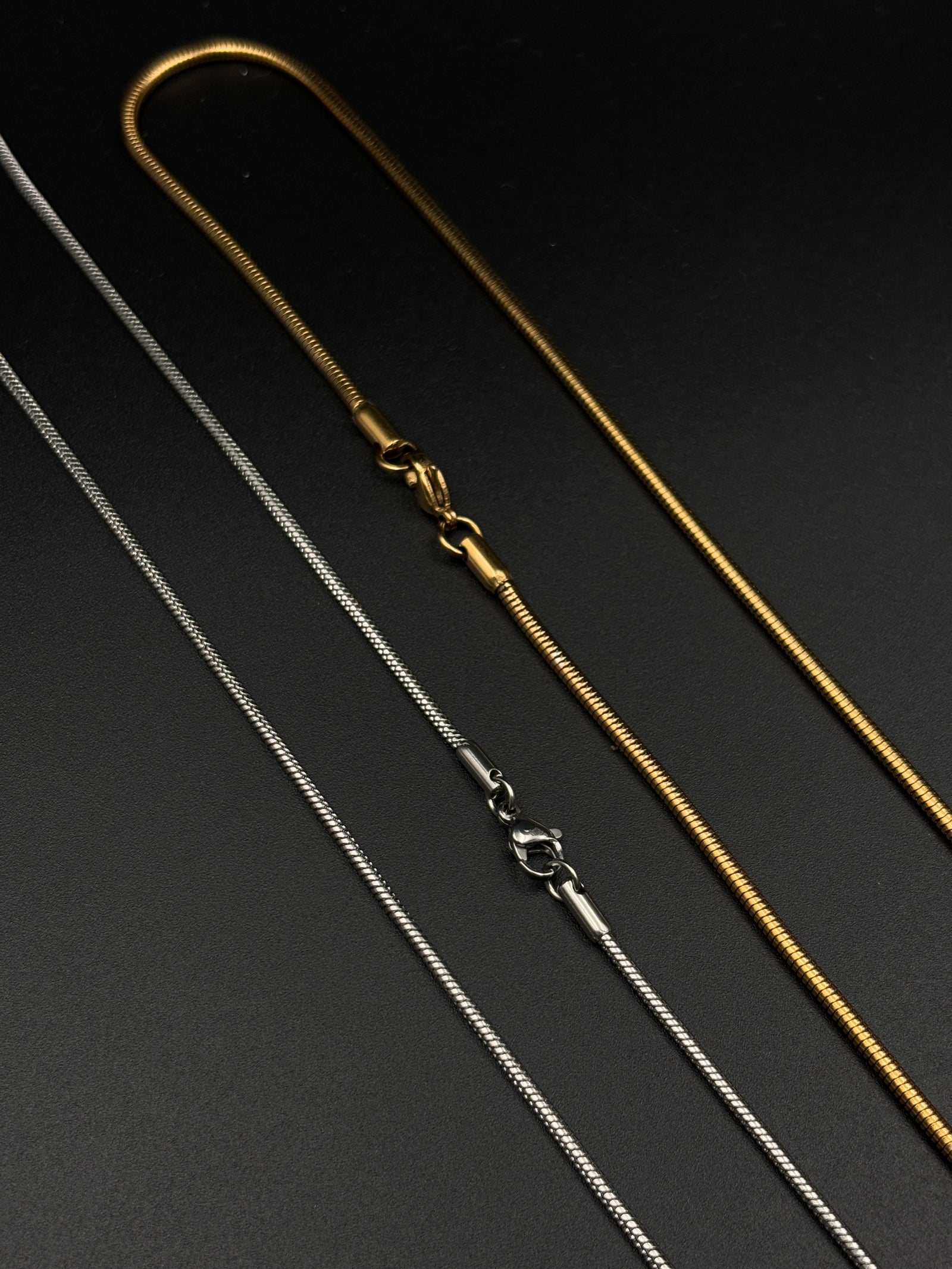 Round Slim Snake Chain For Men