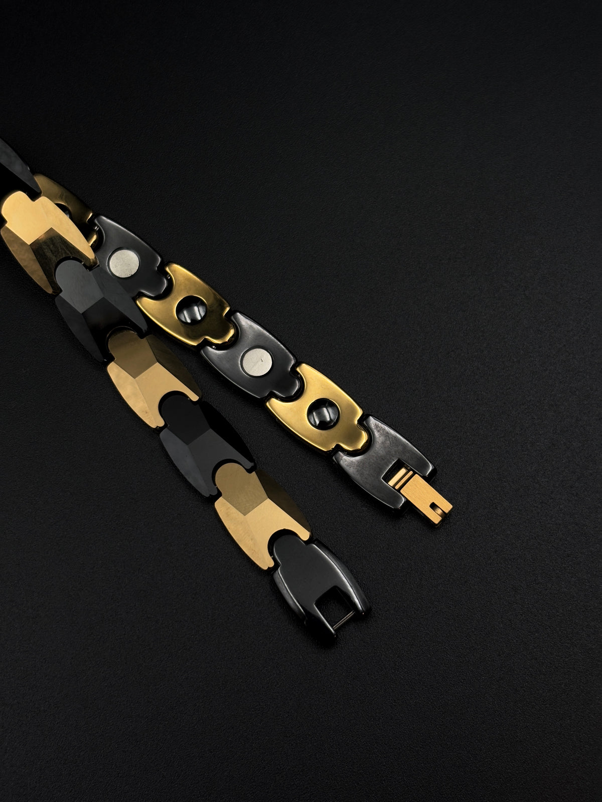 Dual Tone Black and Gold Ceramic Bracelets
