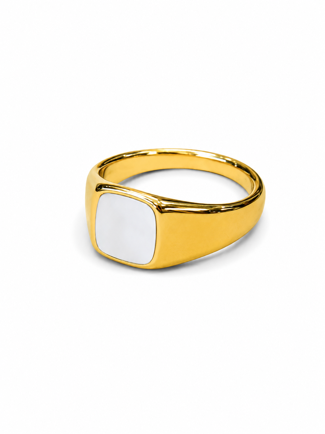 Square Pearl Signet Ring