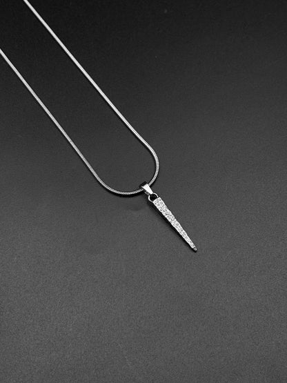 Hammered Spike Pendant  Necklace