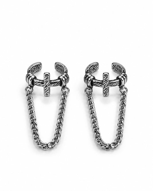 Cross Linkchain Earcuffs non pierced