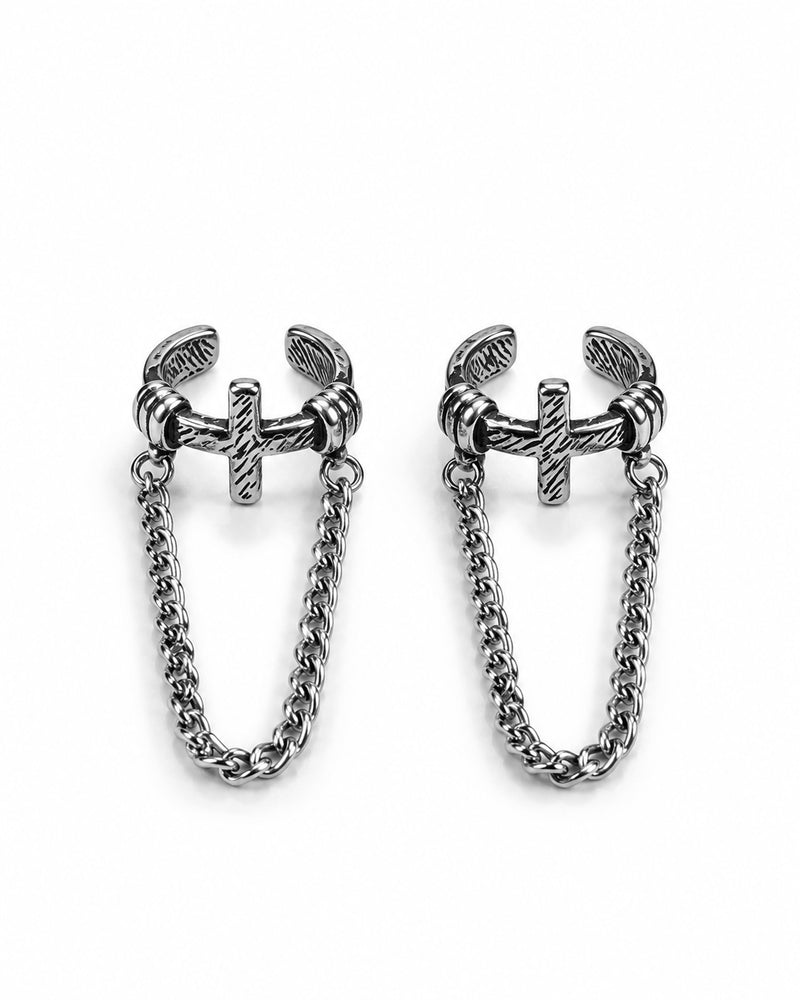 Cross Linkchain Earcuffs non pierced