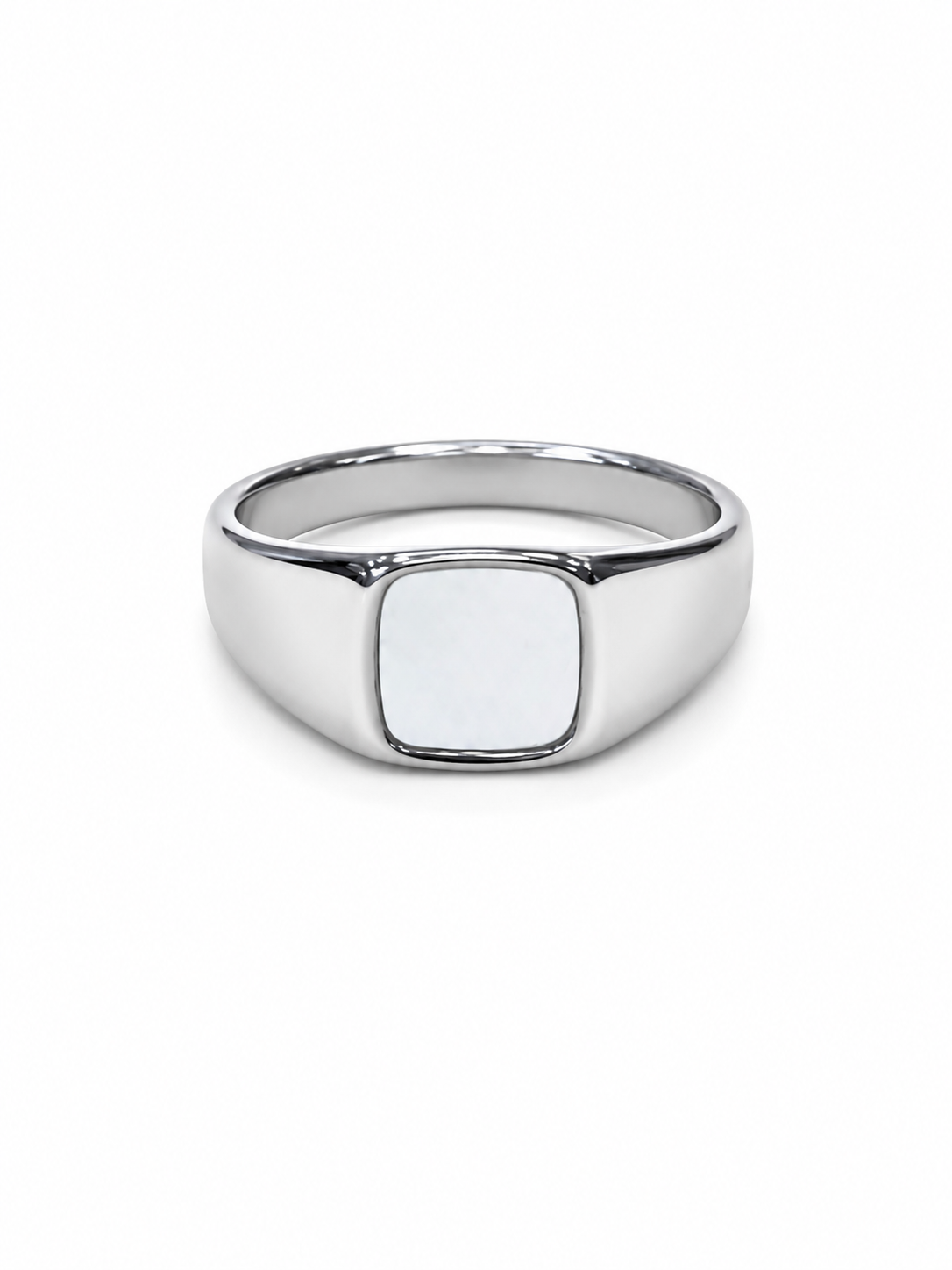 Square Pearl Signet Ring