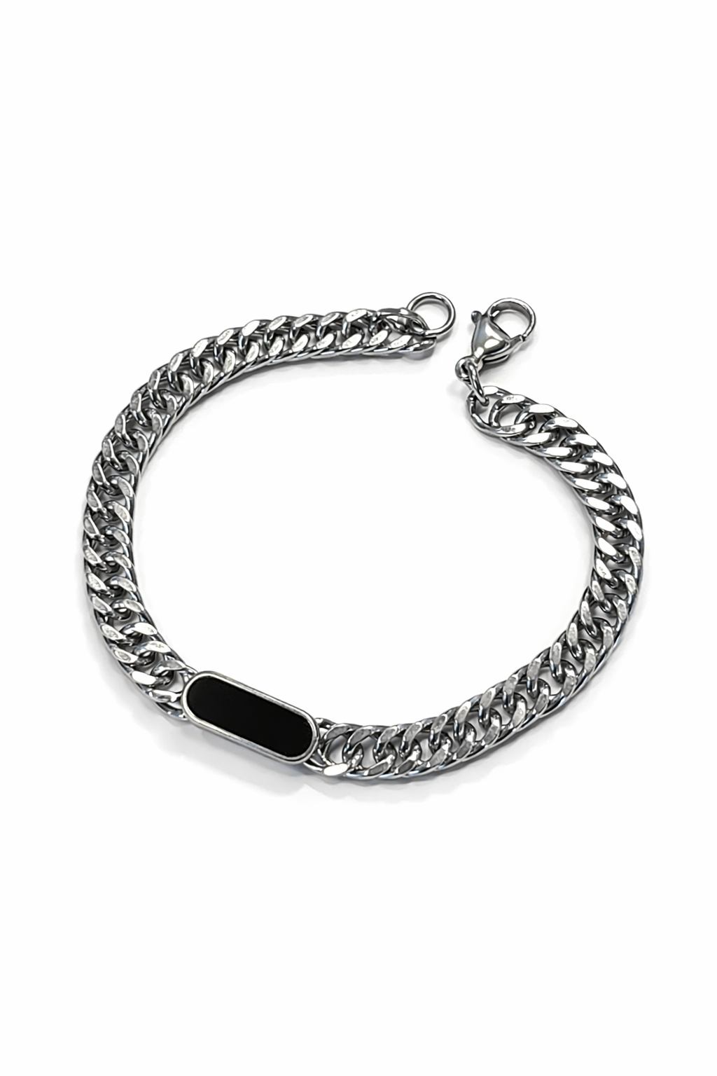 Signature Bracelet Silver & Black