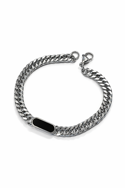 Signature Bracelet Silver & Black