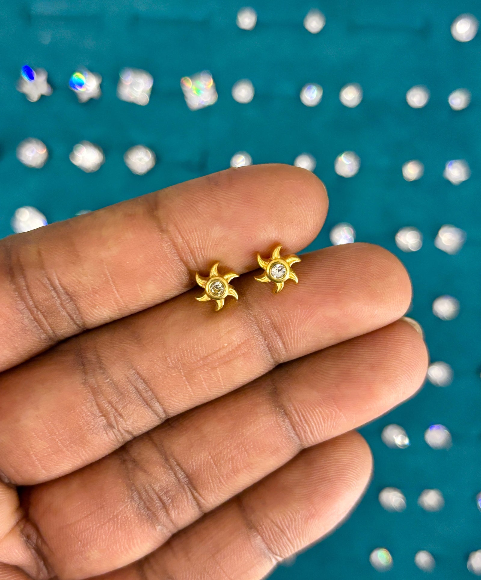 Sun Blaze Studs - Designer Men’s Studs