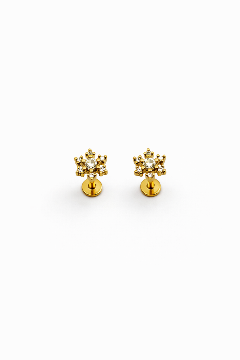 Snowflake Studs - For Men