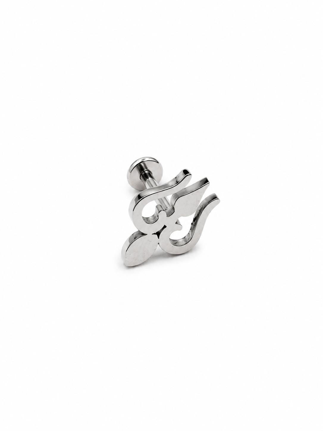 Trishul - Silver Flat Back Studs
