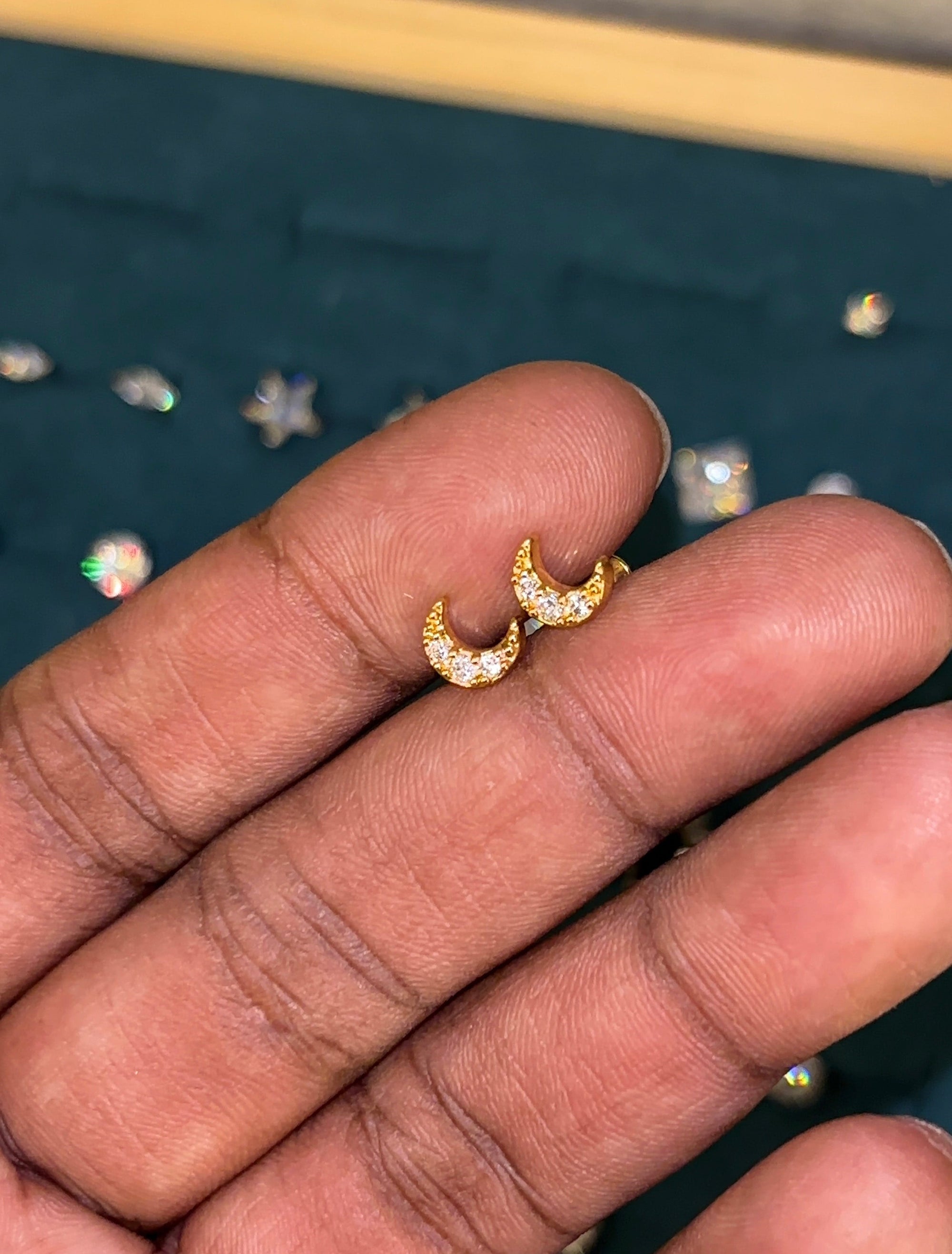 Designer Moon Studs for Men