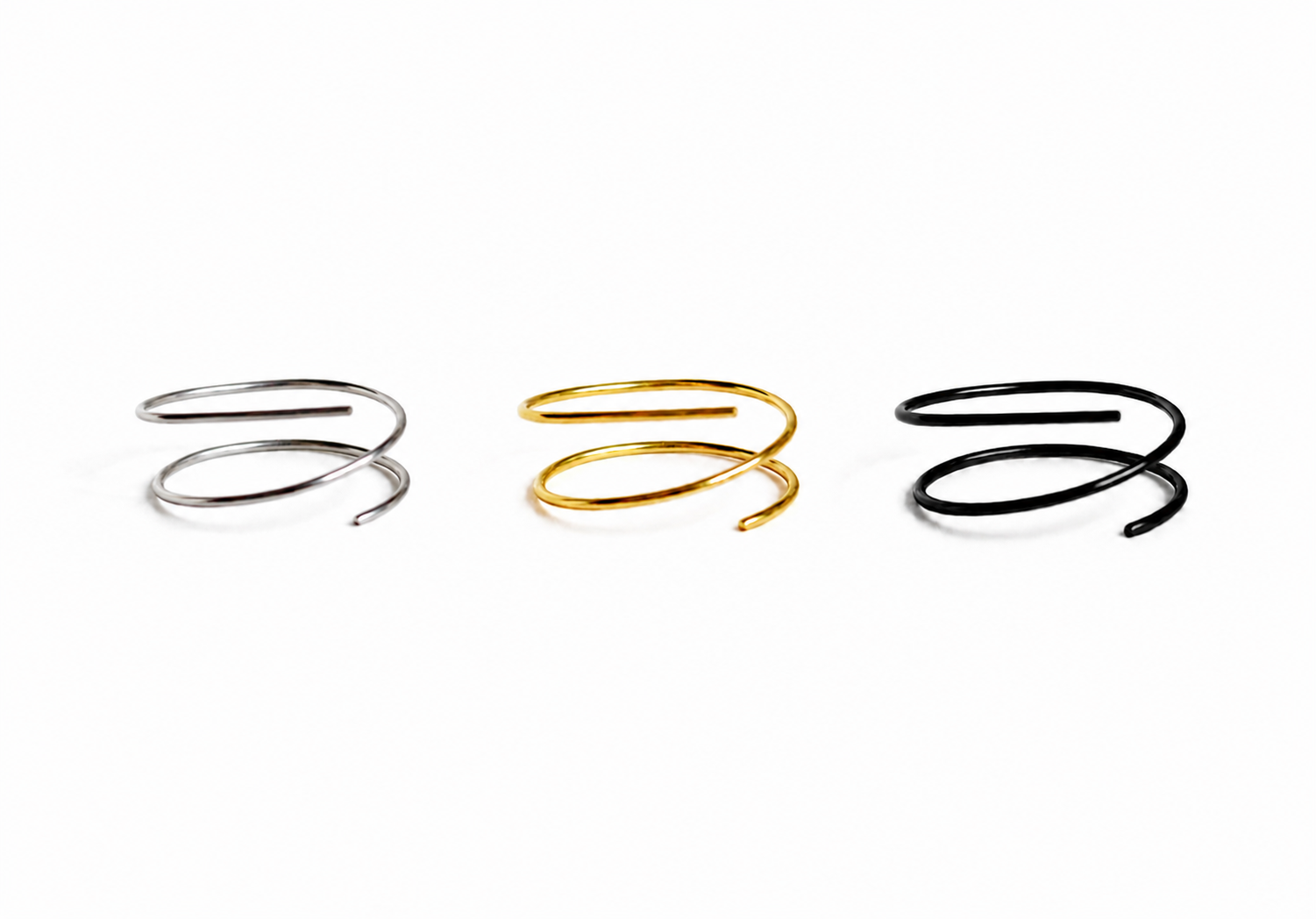 Spiral Hoops / 2 in 1 - Nose Ring / Earing
