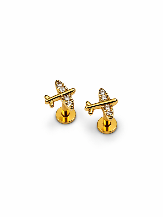 Airoplane Studs - Designer Earings for Men