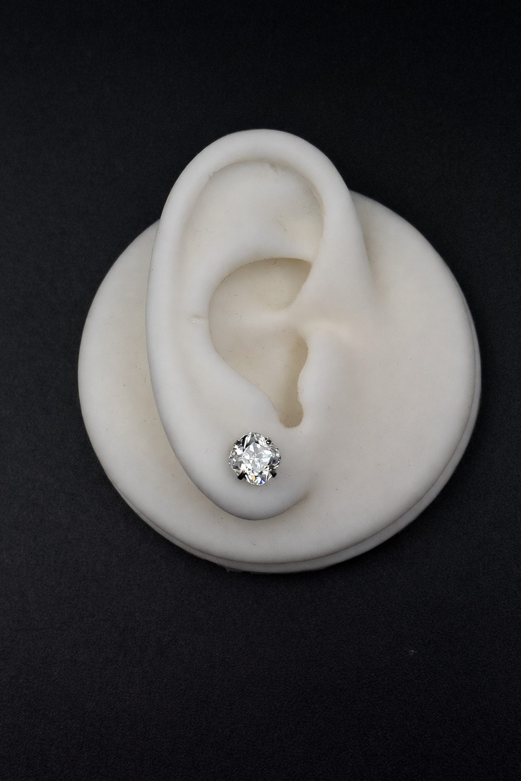 Uncut Diamond Solitaire Studs