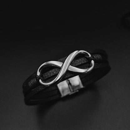 Infinity Leather Bracelet - Vrp Fashions 