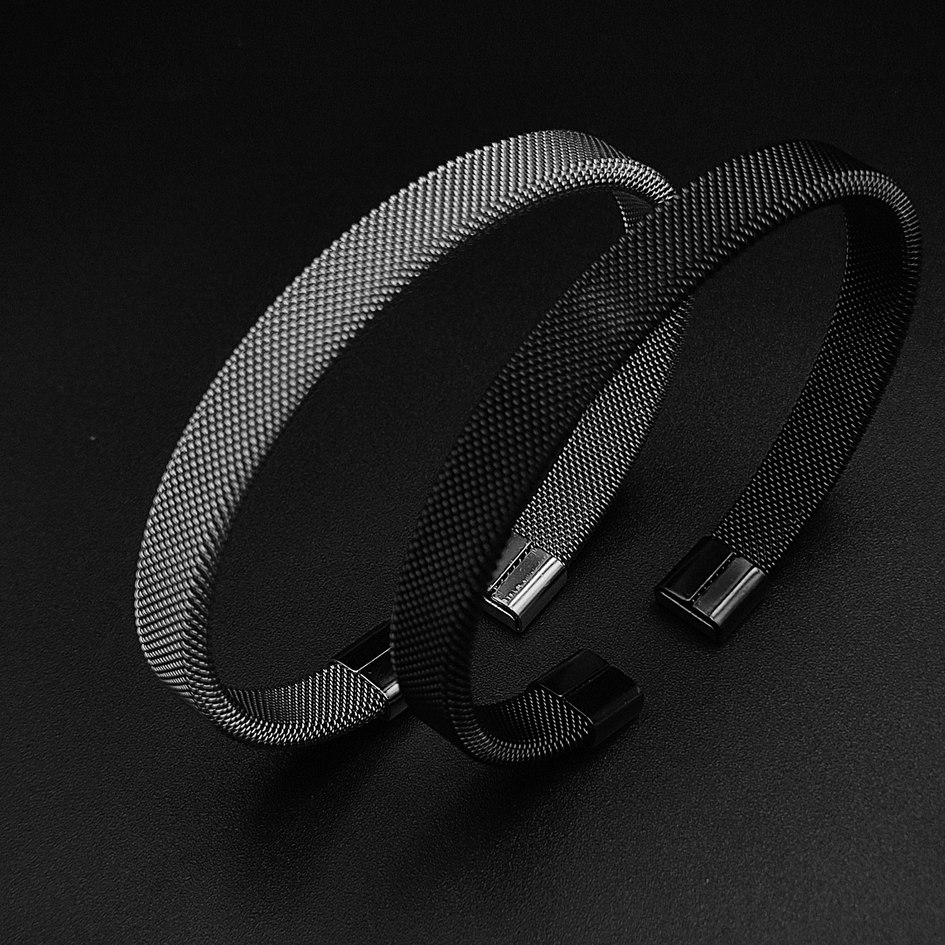 Luxe- Mesh Black Bracelet - Vrp Fashions 