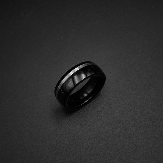 Domed Black Tungsten Ring
