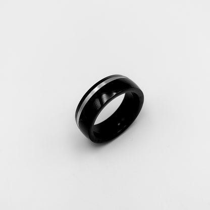 Domed Black Tungsten Ring