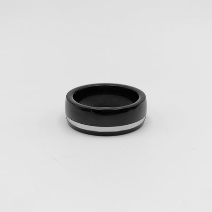 Domed Black Tungsten Ring