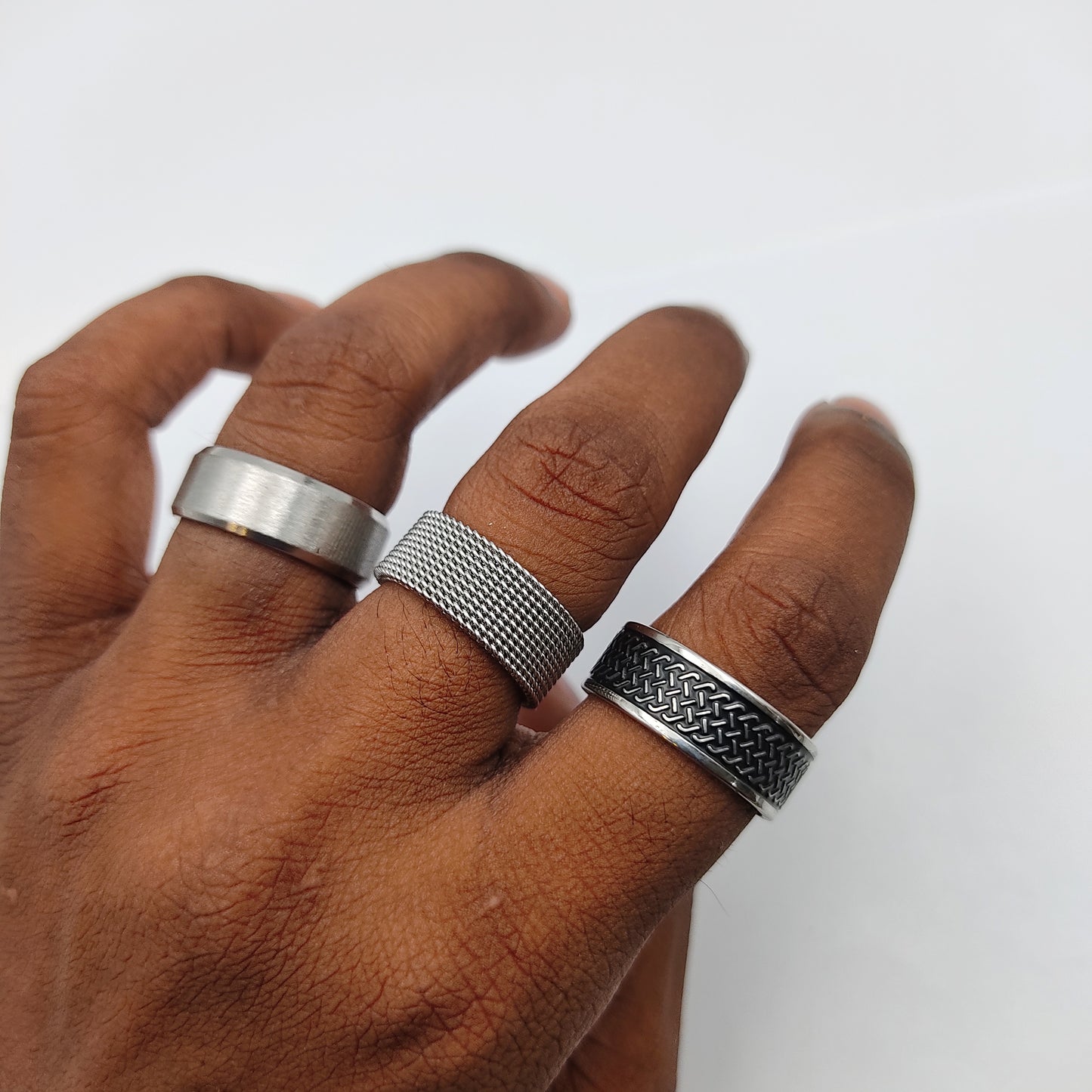 Combo of 3 Silver Rings - Vrp Fashions 