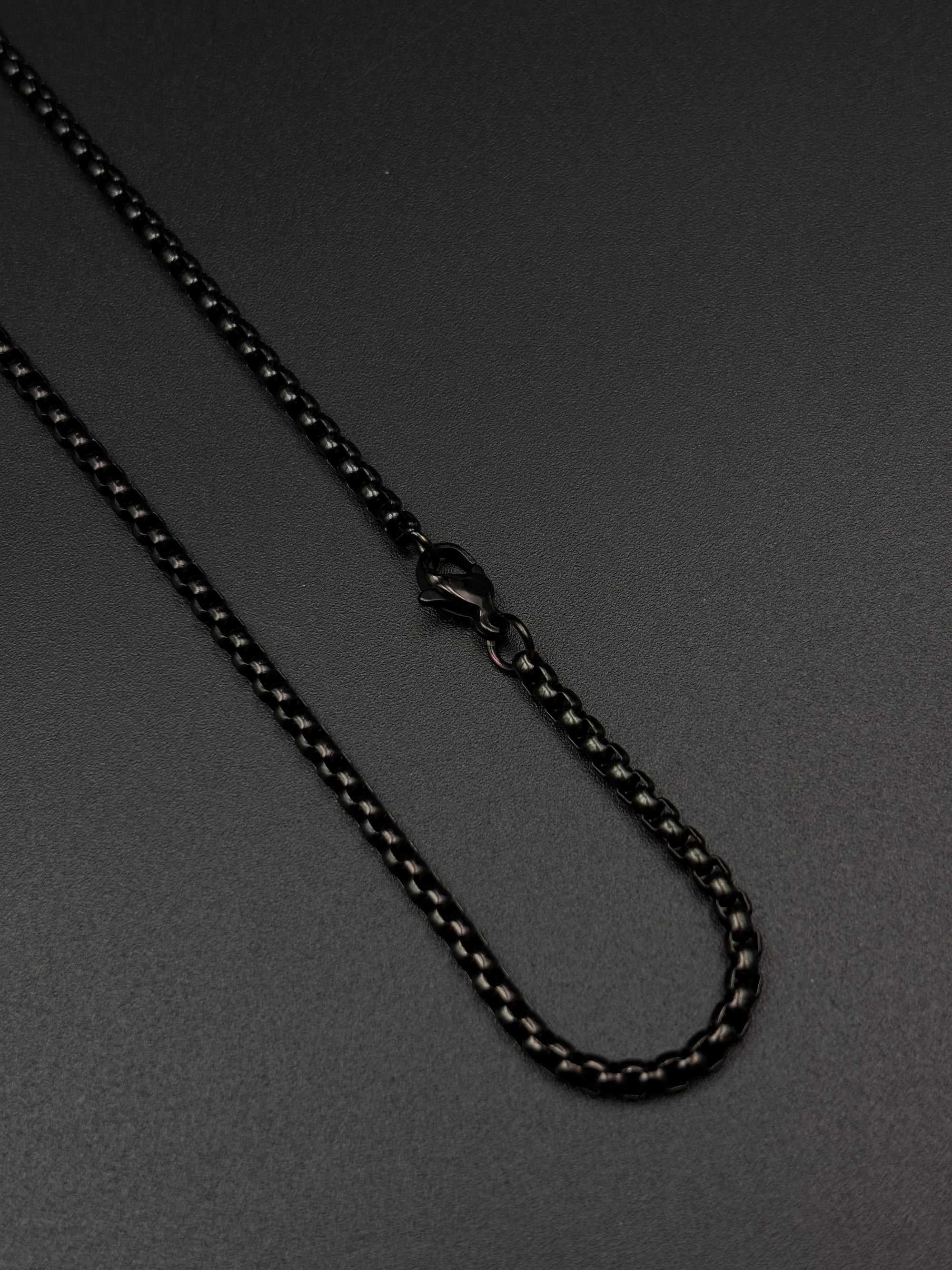 Black Round Chain for Men