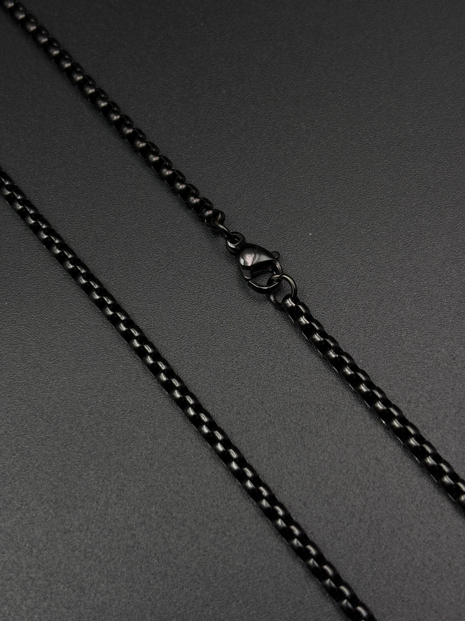 Black Round Chain for Men