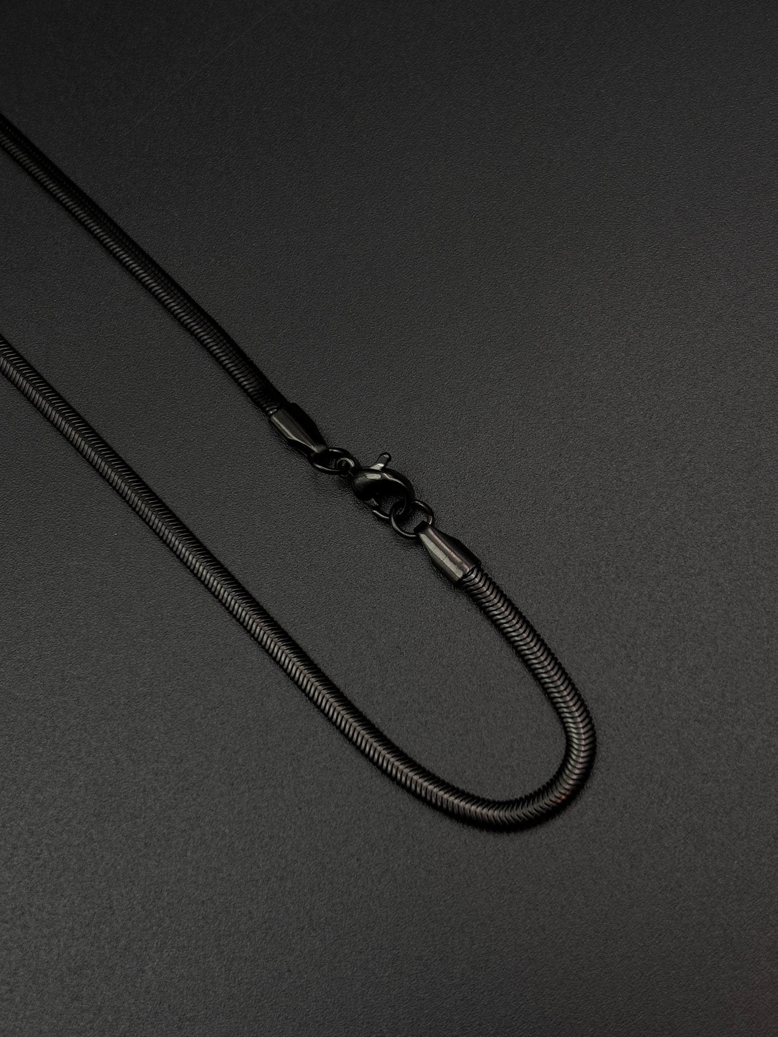 Men’s Black Serpent Snake Chain