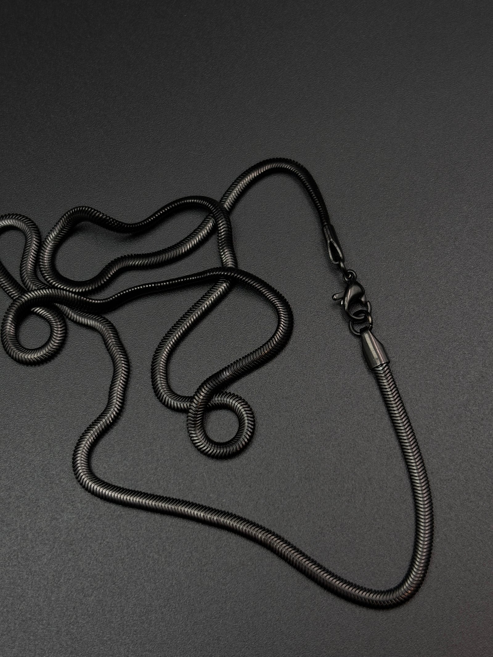 Men’s Black Serpent Snake Chain