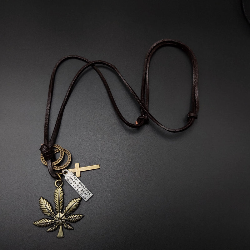 Maple Leather Necklace