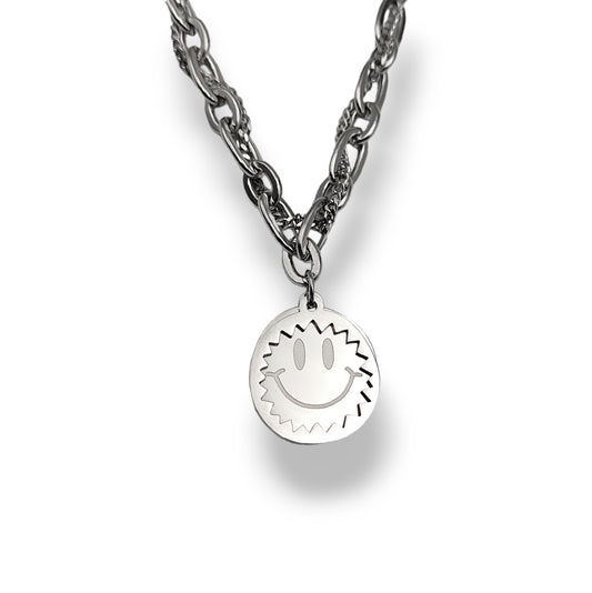 Smiley Forcy Layered Necklace - Vrp Fashions 