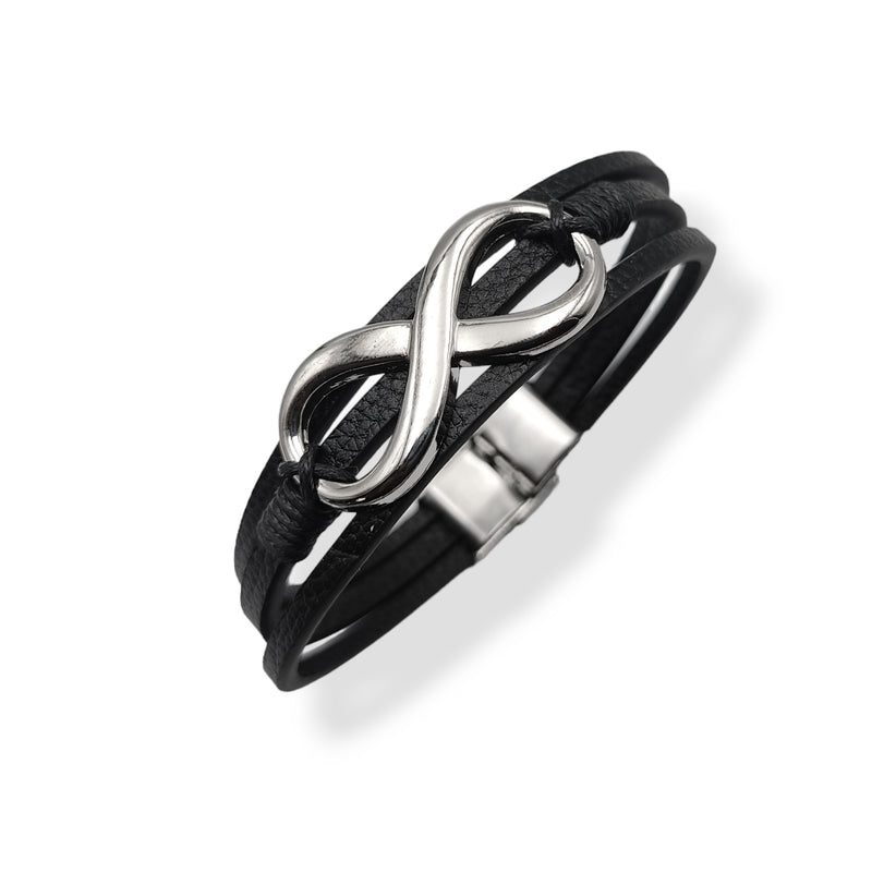 Infinity Leather Bracelet