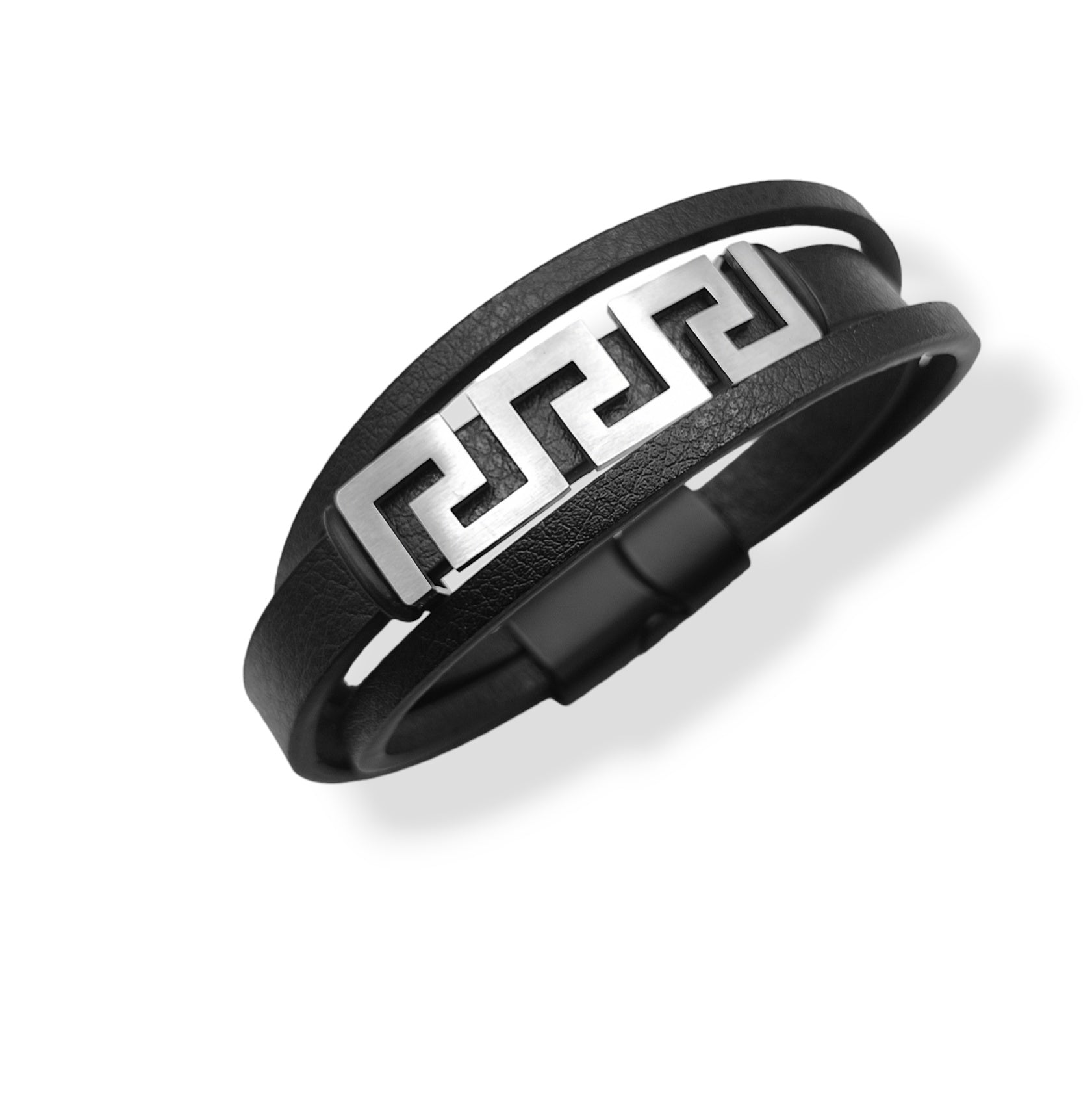 Stylish R shape Leather Bracelet - Vrp Fashions 