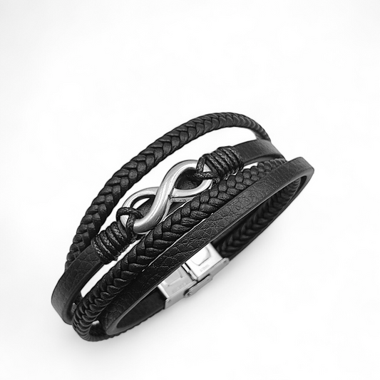 Infinite Bond Premium Leather Bracelet - Vrp Fashions 