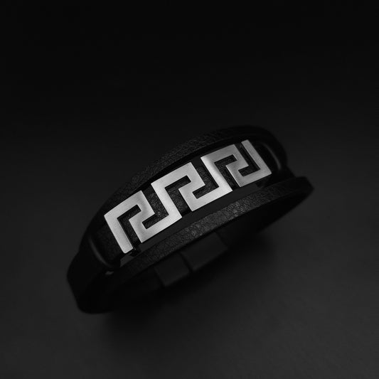 Stylish R shape Leather Bracelet - Vrp Fashions 