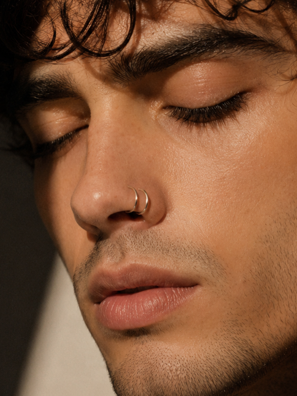 Spiral Hoops / 2 in 1 - Nose Ring / Earing